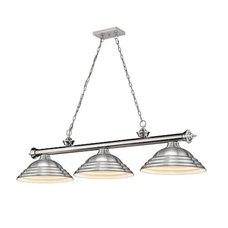 Z-Lite Cordon 3 Light Billiard, Brushed Nickel 2306-3BN-SBN